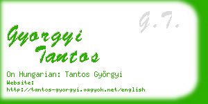 gyorgyi tantos business card